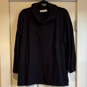 Loft | Black Basic Comfy Cowl Neck Sweater Size Large